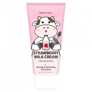 BONNYHILLBONNYHILL Mleczno Truskawkowy Krem do Twarzy i Szyi 170 ml - BONNYHILL Strawberry Milk Cream 170 ml